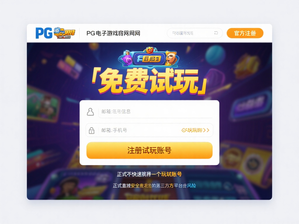 官方网站注册
访问PG电子游戏的官方网站，通常会